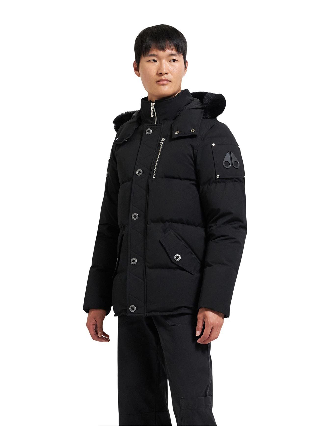 Moose Knuckles Mens Black Original 3Q Jacket Neoshear Jacket