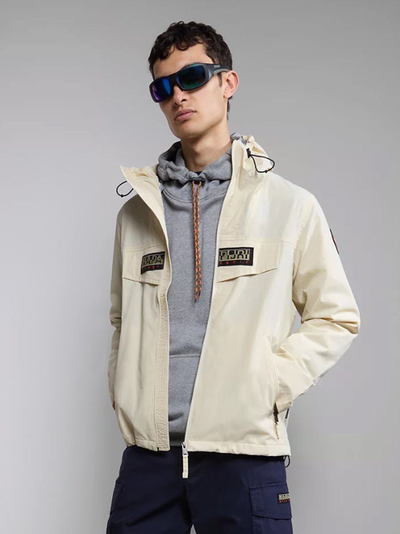 NapapijrI Mens Whitecap Grey Rainforest Jacket Designerwear