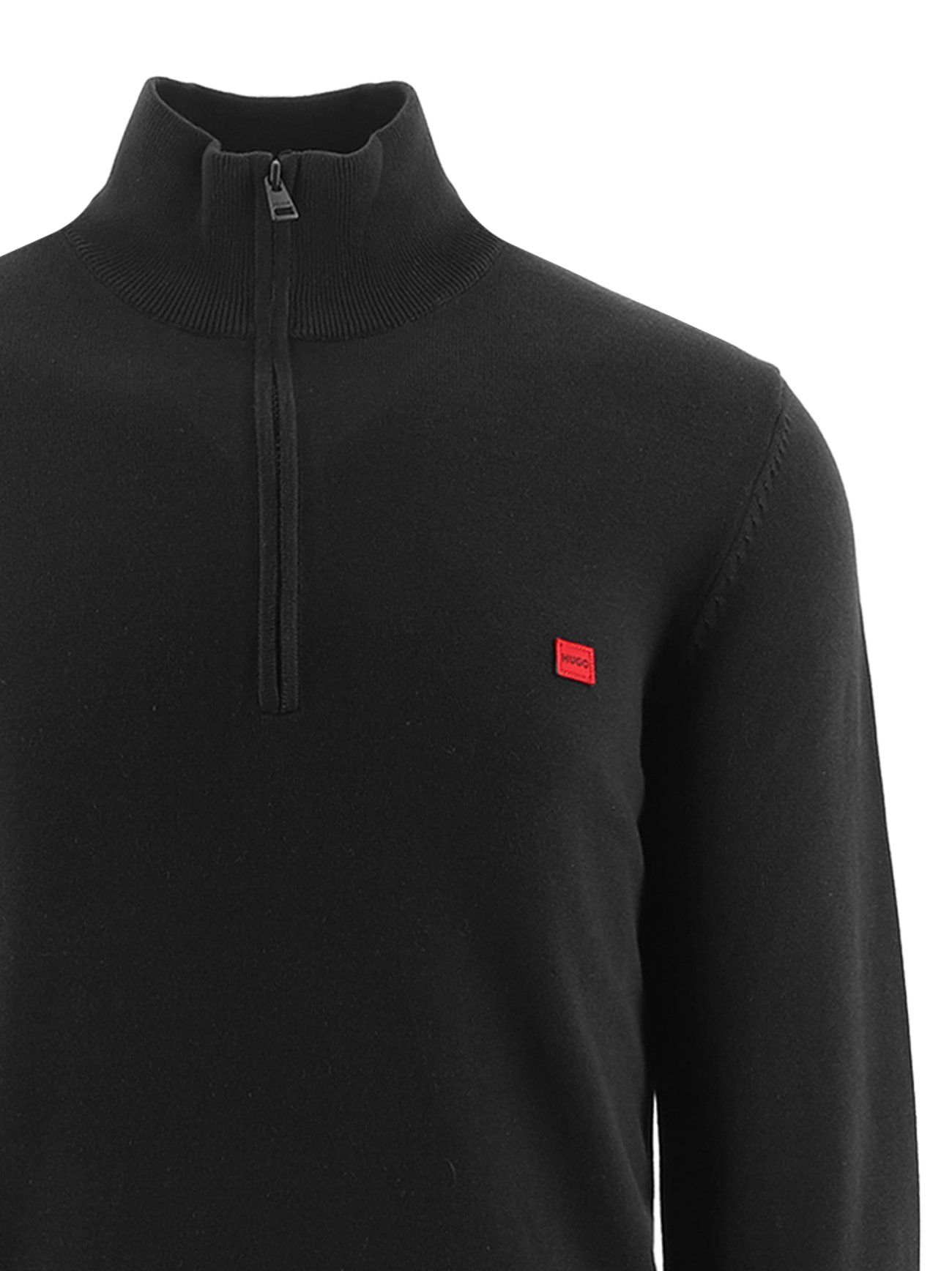HUGO Heren San Quintus-C Sweater, Black1, L