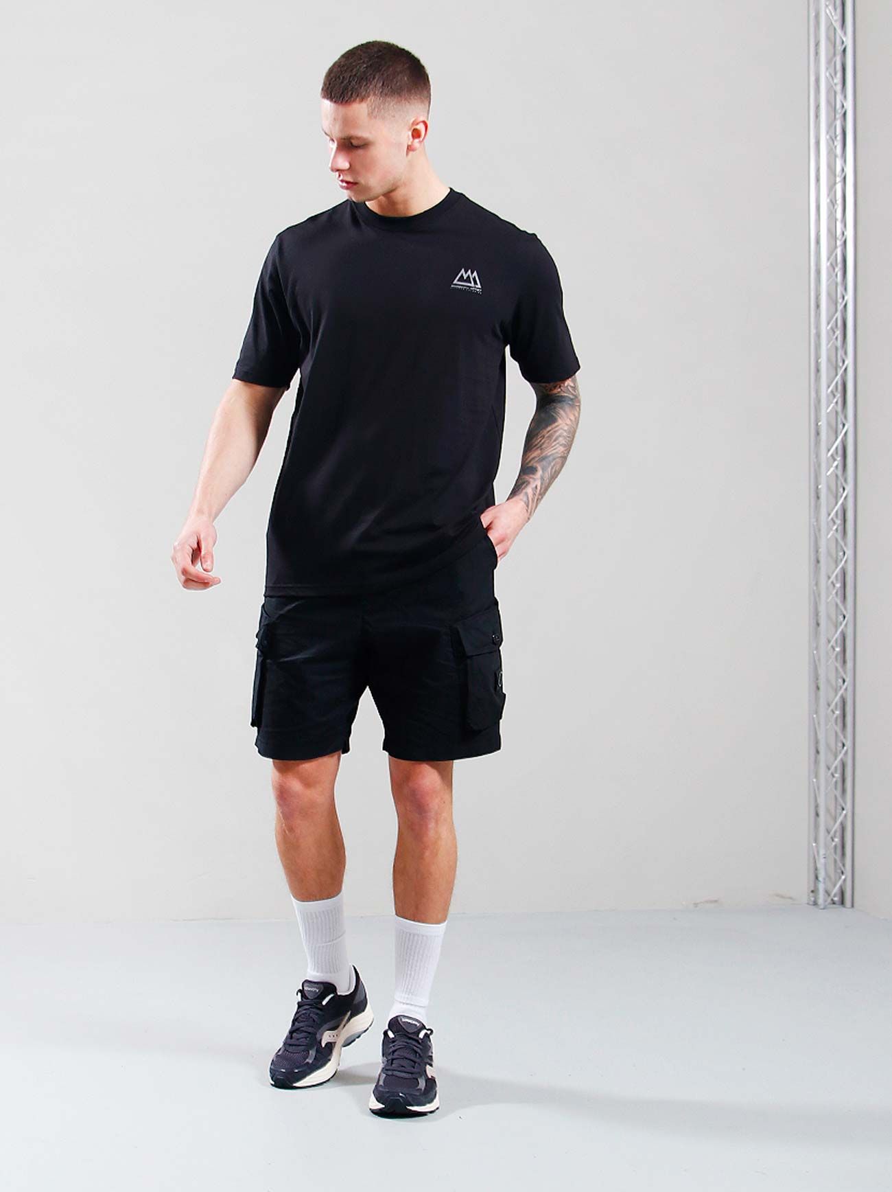 Marshall Artist Mens Black Mountain Tailoring T-Shirt | Designerwear