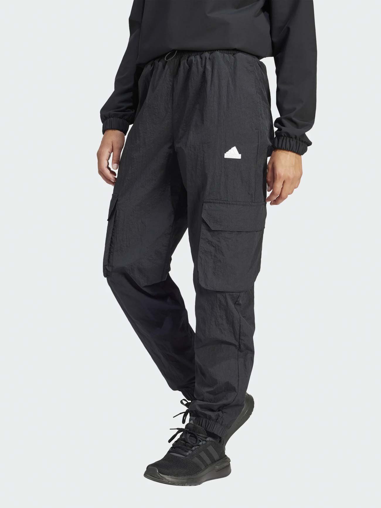 Adidas Womens Black City Escape Cargo Jogger Designerwear