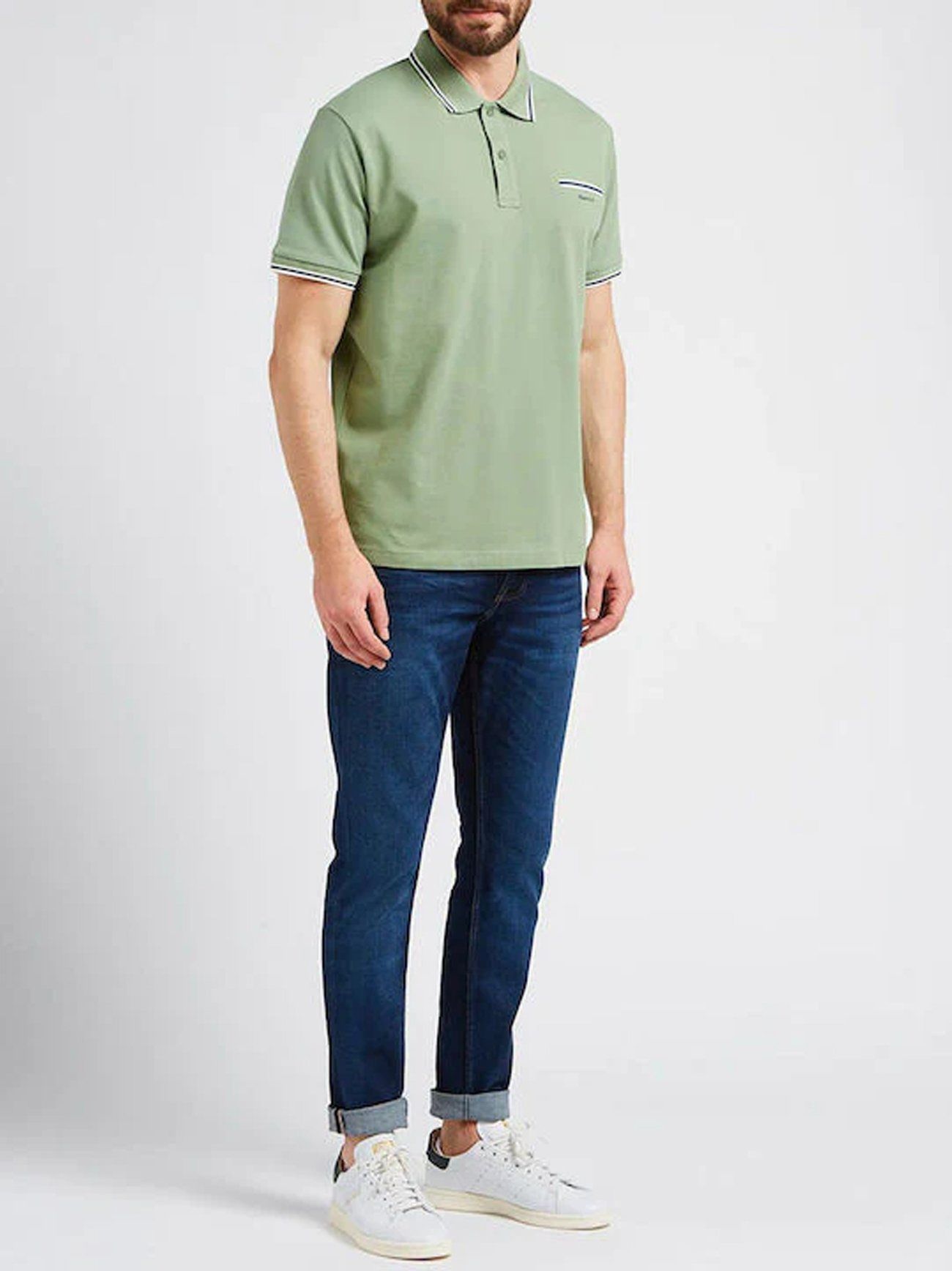 Gant Men Green Solid Polo Tshirt