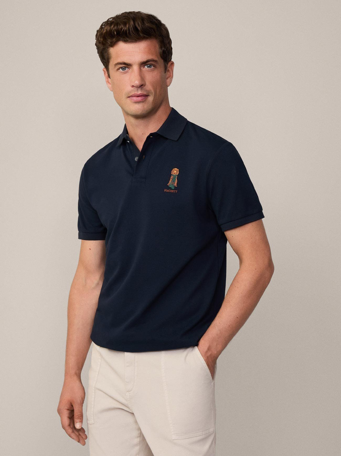 Fashion Outlet Polo Shirt Hackett Outlet Sandbanks Badge Logo