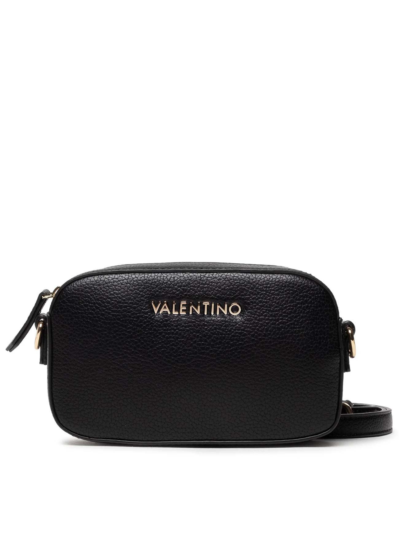 Bolso Bandolera Valentino Special Martu Camera Bag - Negro, Poliuretano, Correa Ajustable