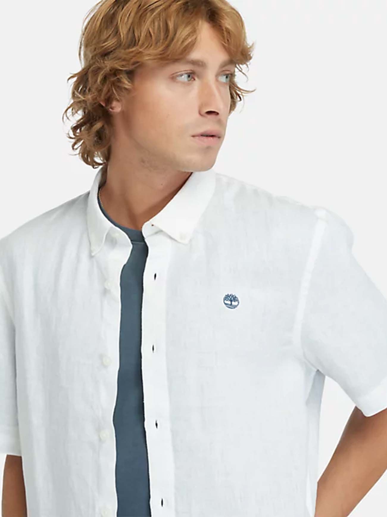 Timberland Azzurro Linen Men's Shirt