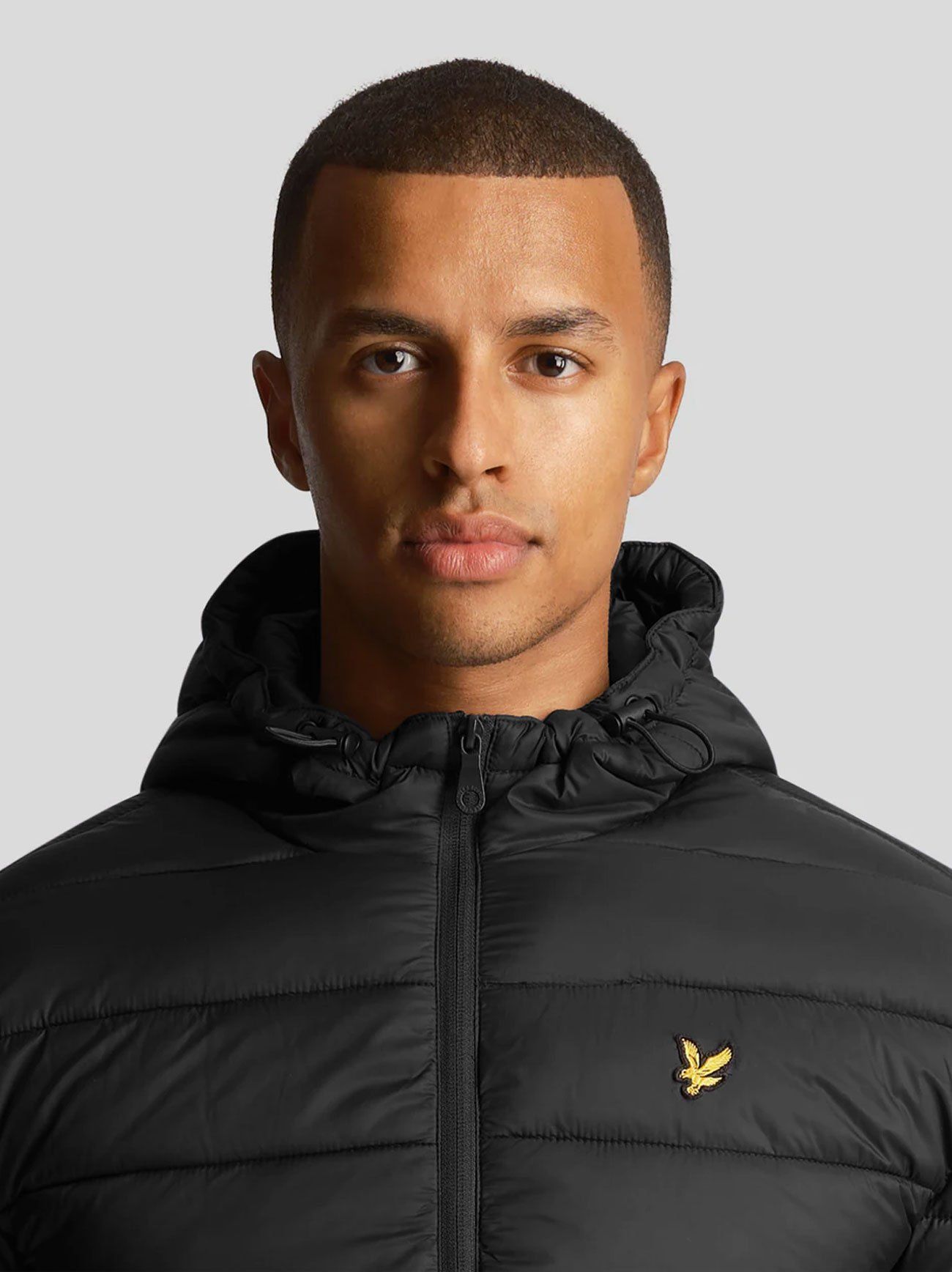 Lyle Scott Branded Jet Black Hooded Winbreaker Jacket main image 0