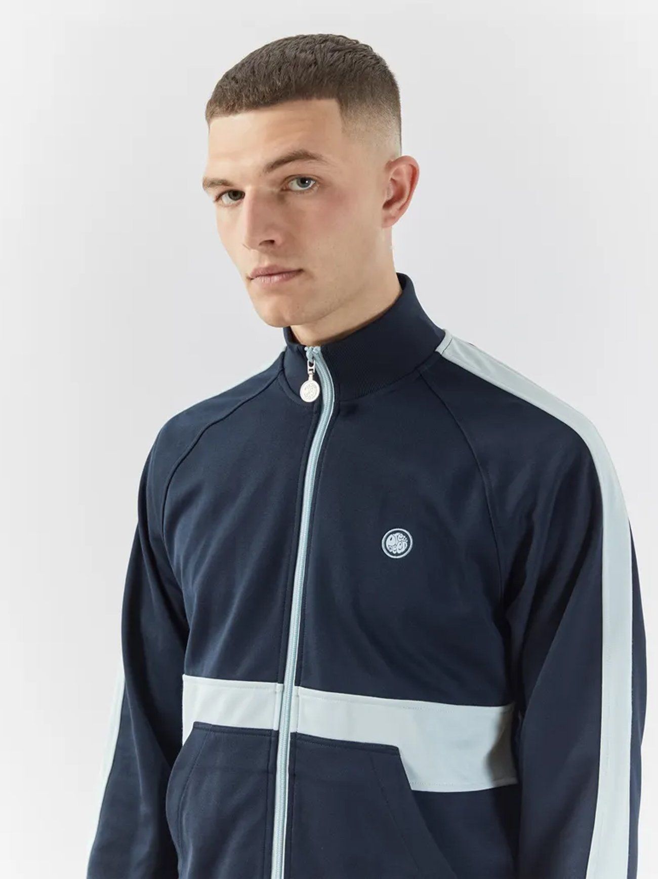 Pretty Green NAVY TILBY TRACK Jacket Designerwear Pay in 30 Days