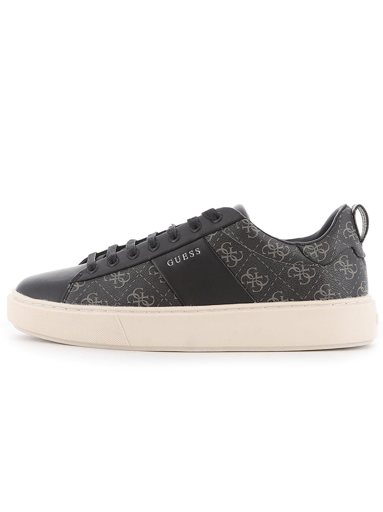 Guess Flfmicele12-Coal – Sneakers Nere Donna, Taglia 39, Scarpe Sportive Firmate