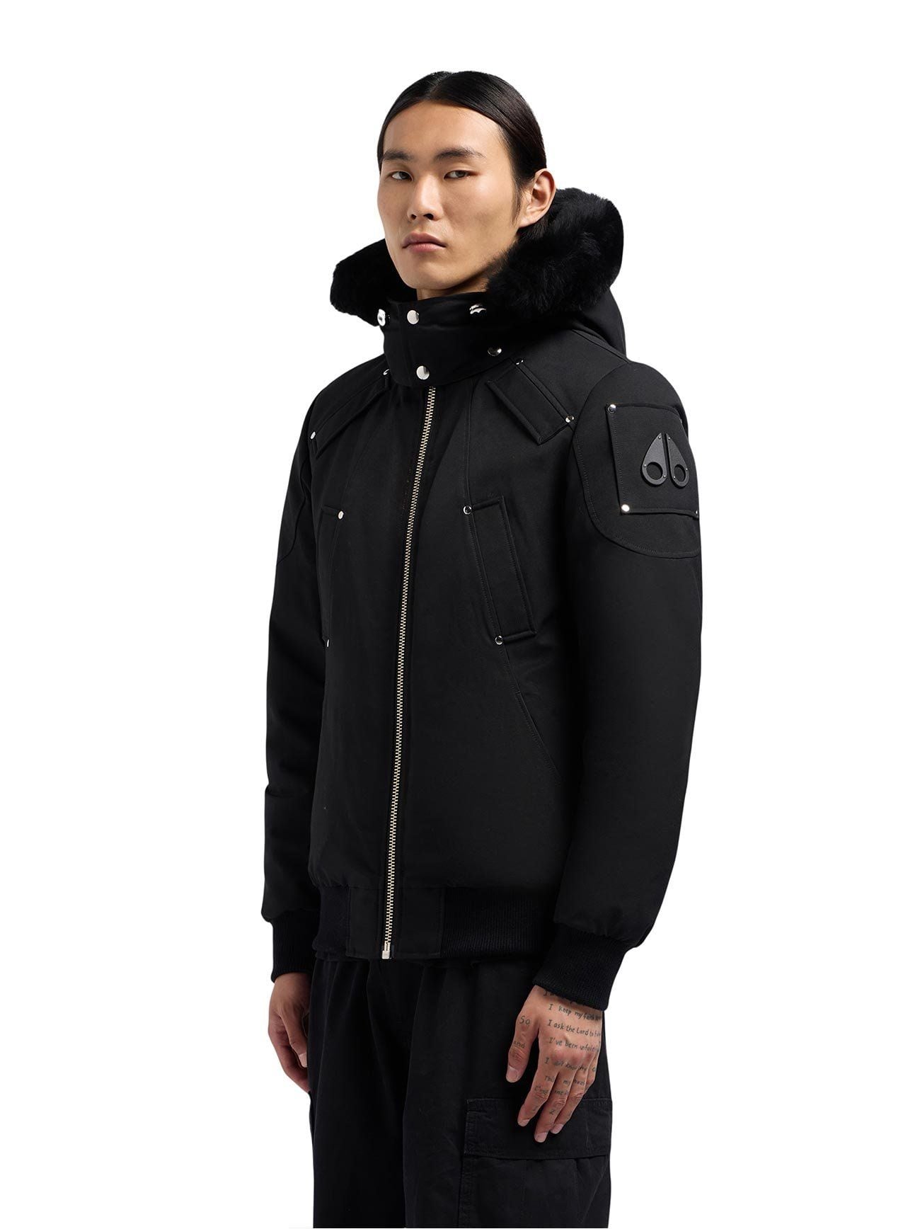 ジャケット・アウター MOOSE KNUCKLES BALLISTIC BOMBER XL Moose Knuckles Mens Black Original Ballistic Bomber Neoshear