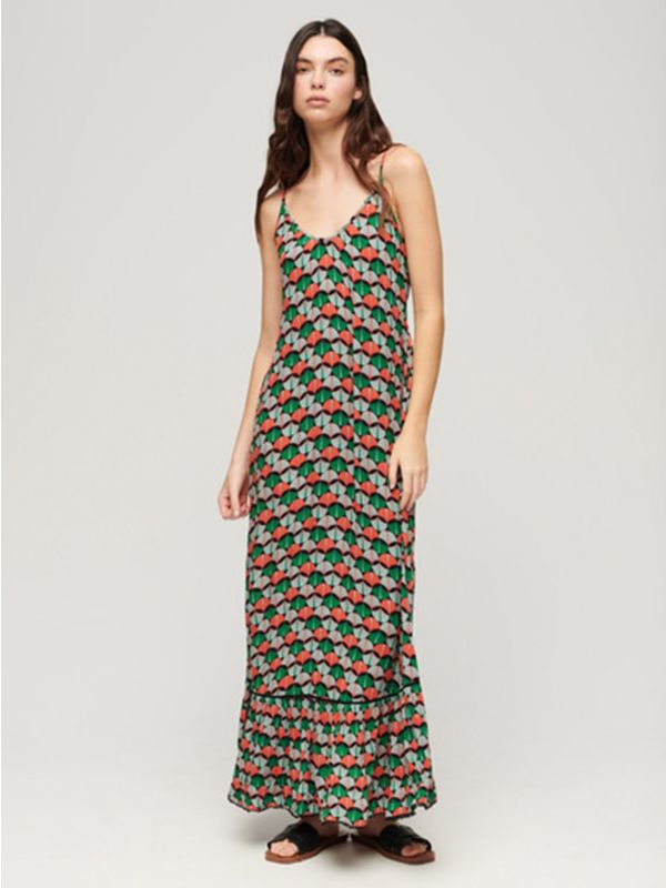 chinese dress ladies Superdry Summer Stripe Maxi Dress Atlantic Navy main image 1
