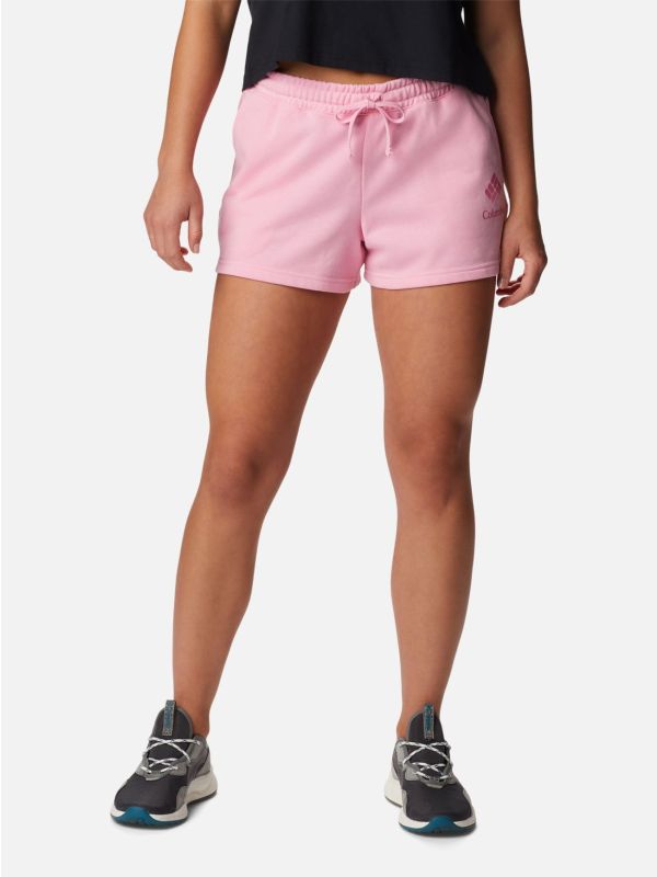 Columbia Women's Logo III French Terry Shorts - Elastic Waist With Drawcord & Hand Pockets
