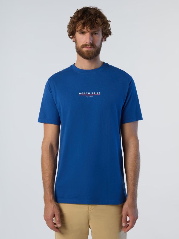 North Sails Mens Surf Blue Comfort Fit T-Shirt Designerwear