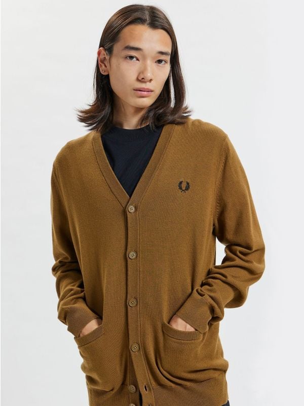 Fred Perry Shaded Stone Classic Cardigan | Designerwear
