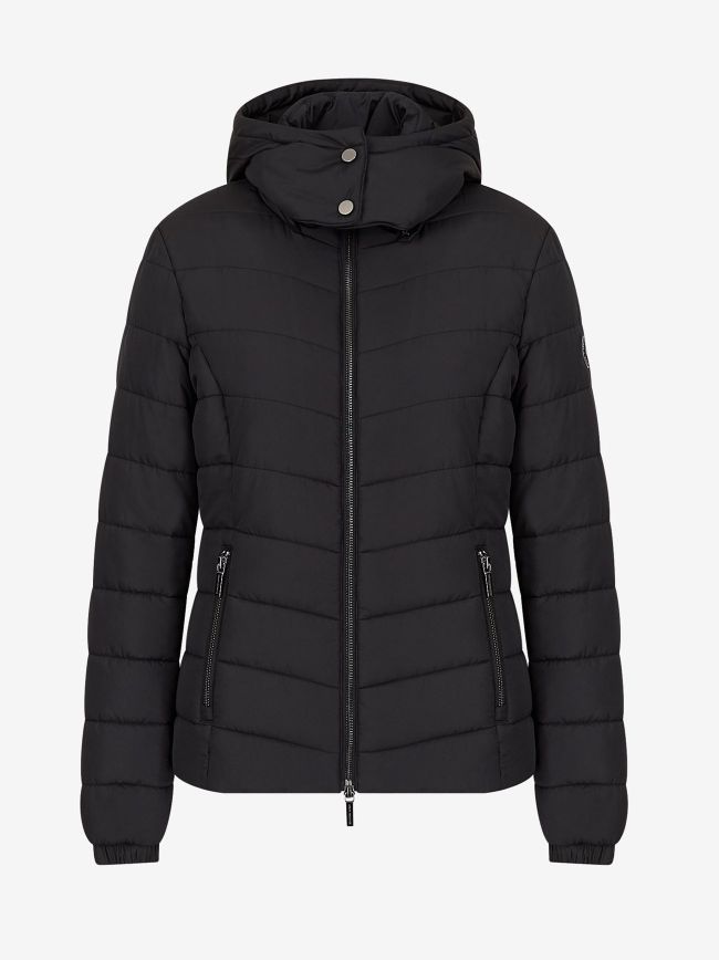 Armani Exchange Womens Black Puffer Jacket Designerwear