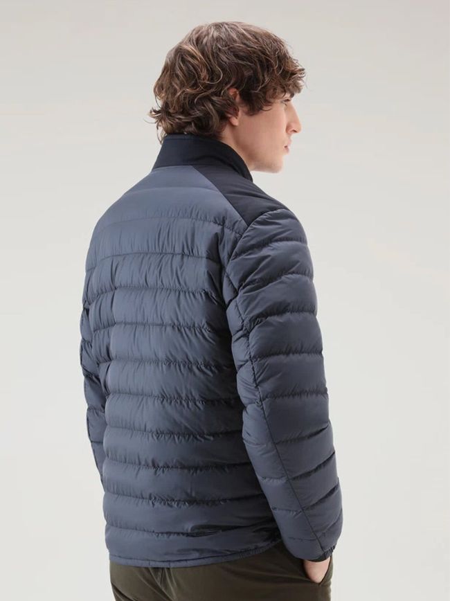 Woolrich Mens Melton Blue Bering Tech Jacket Designerwear Signup