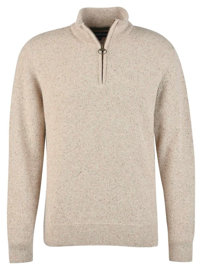 Barbour Stone Essential Tisbury Half Zip Jumper Designerwear Signup