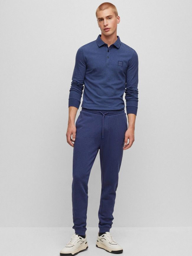 BOSS Mens Navy Passerby Long Sleeve Polo Shirt Designerwear
