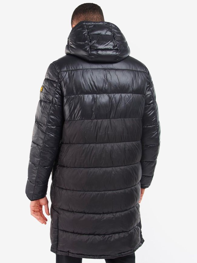 Barbour International Black Balfour Parka Quilted Jacket Designerwear