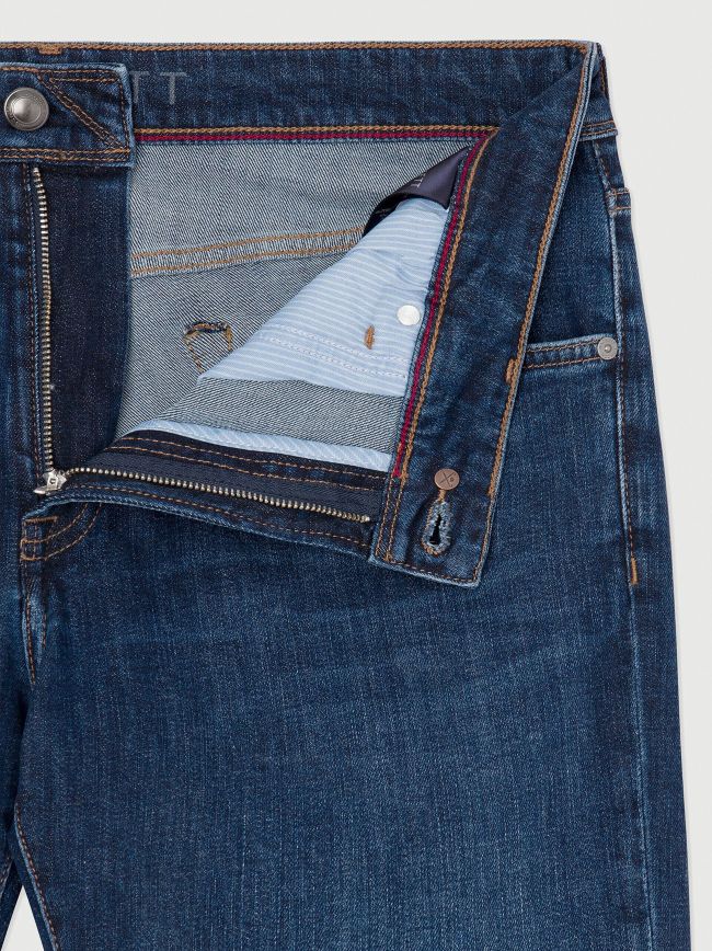 Hackett London Heren Vintage WASH Jeans, Blauw (Denim Blauw), 36W/28L, Blauw (Denim Blue), 36W / 28L