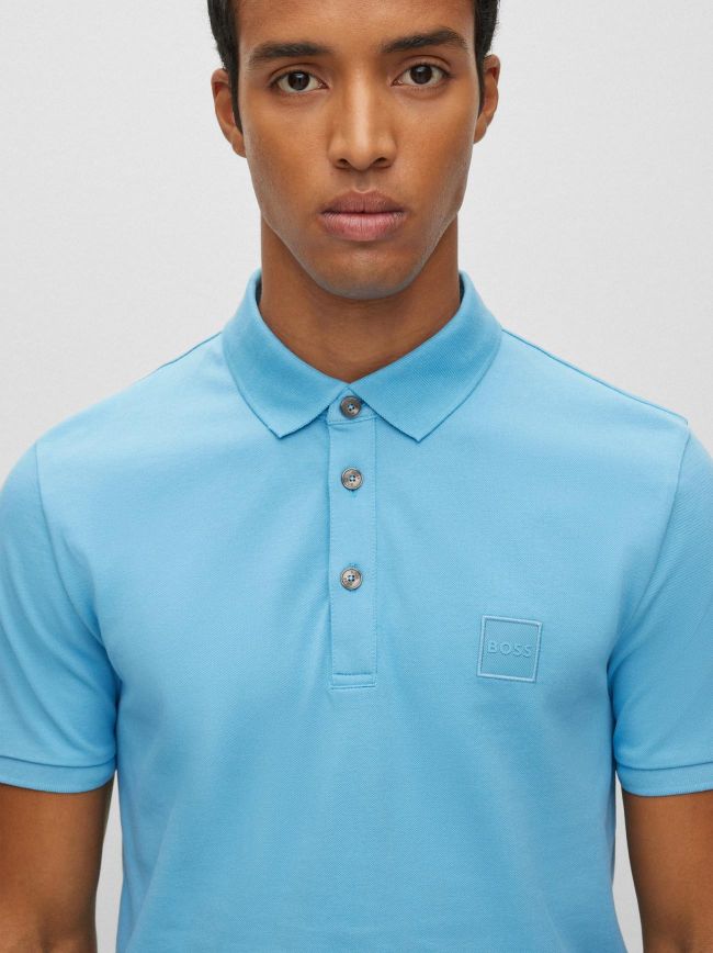 BOSS Mens Open Blue Passenger Polo Shirt Designerwear