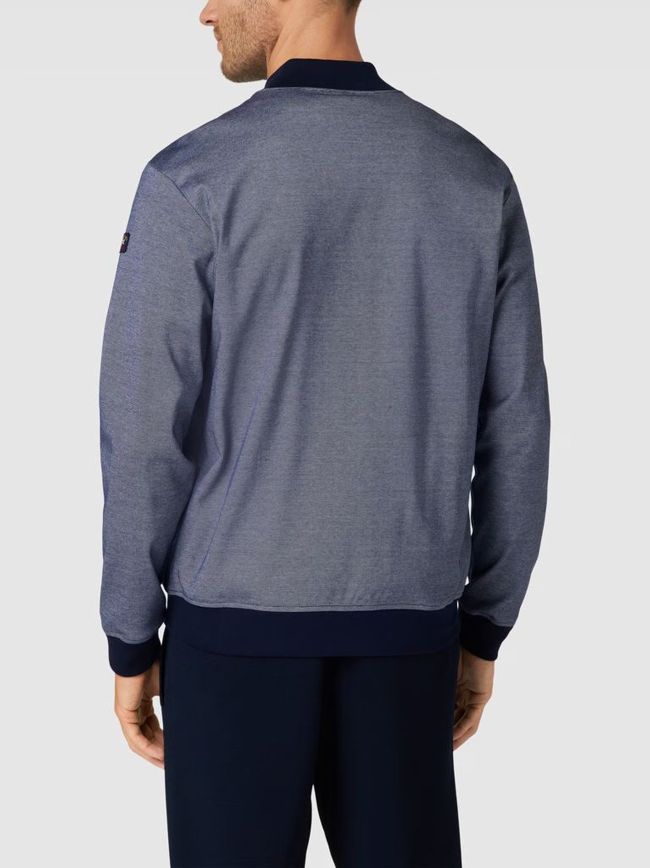 Paul and Shark Mens Salt & Pepper Econyl Detailed Bomber Jacket