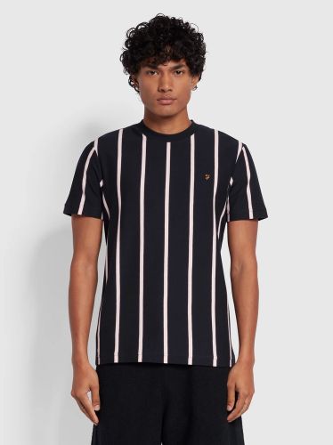 FARAH&WAKE【Striped S/S T-shirt】 Farah Stacy Organic Cotton Regular Fit Short Sleeve Stripe T