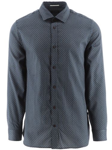 ormsby long sleeve geometric print shirt