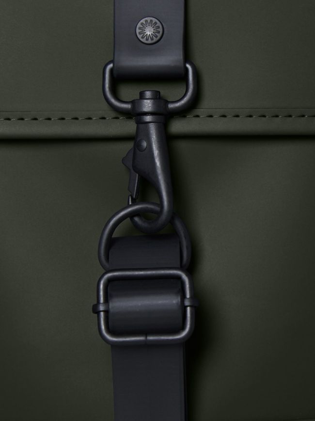 Rains Green Logo Backpack Designerwear Signup for an Exclusive