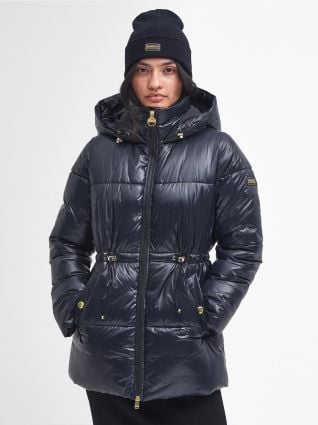 Barbour Womens Black Cindy Puffer Jacket | Designerwear