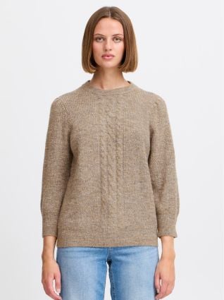 ICHI Womens Cloud Dancer Ihkamara Jumper| Designerwear