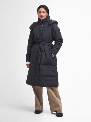 Barbour Womens Black Cindy Puffer Jacket | Designerwear