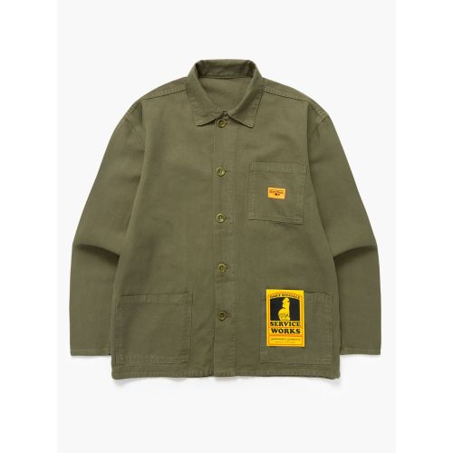 Service Works Men's Green Olive Canvas Chore Shirt