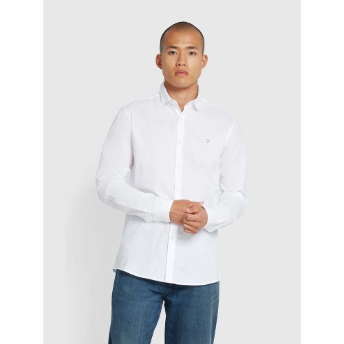 Farah Men's White Yorke Long Sleeve Shirt