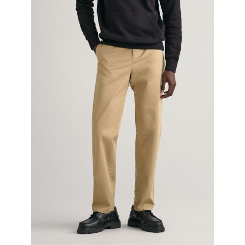 Gant Men's Beige Dark Khaki Regular Twill Chino