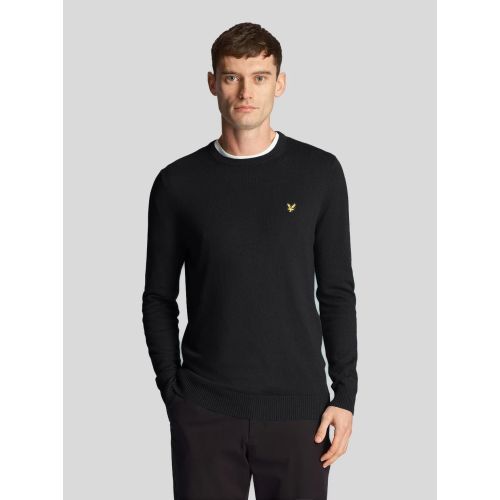 Lyle And Scott Men's Black Jet Merino Crew Neck Jumper