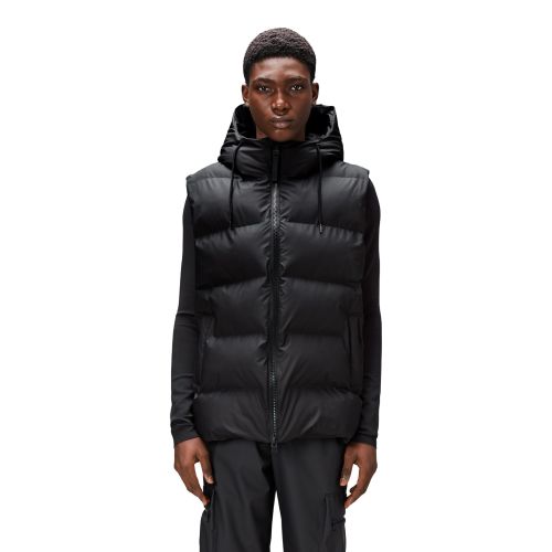 Rains Black Mens Alta Puffer Vest Medium