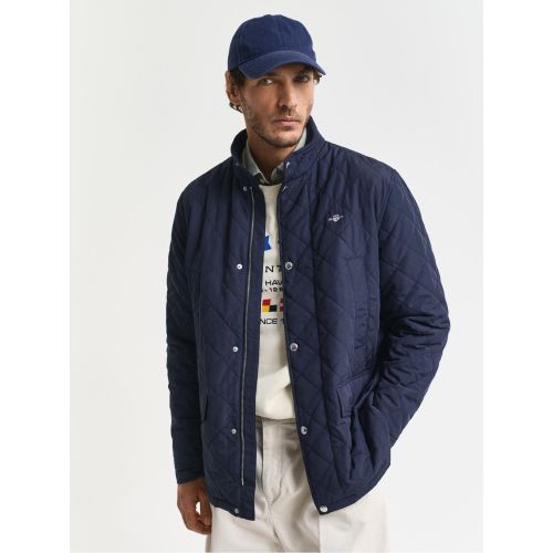 Gant Men's Blue Evening Quilted Windcheater Mid Jacket