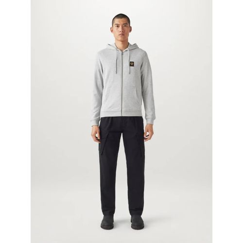 Belstaff Men's Grey Old Silver Heather Full Zip Hoodie