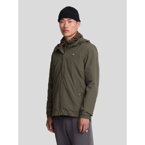 Lyle And Scott Men's Green Olive Zip Through Hooded Jacket