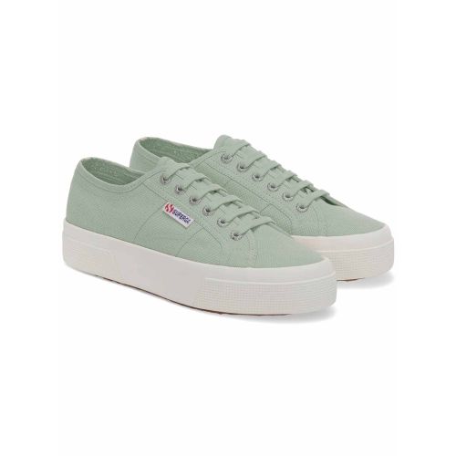 Superga Women's Grey Flint Ivory 2740 Platform Trainer