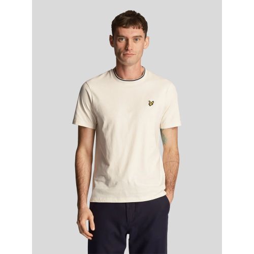 Lyle And Scott Men's Grey Chalk Gunmetal Tipped T-Shirt