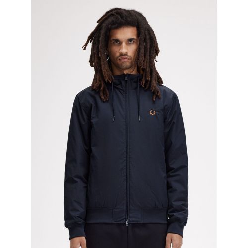 Fred Perry Men's Navy Hooded Brentham Jacket