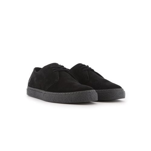 Fred Perry Mens Black Linden Suede Trainer | Designerwear