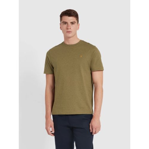 Farah Men's Beige Khaki Marl Regular Fit Danny T-Shirt