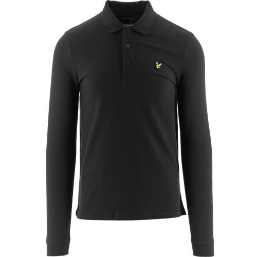 Lyle And Scott Men's Black Jet Long Sleeve Polo Shirt