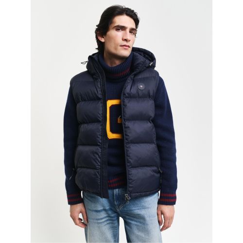 Gant Mens Blue Evening Active Cloud Gilet | Designer Wear