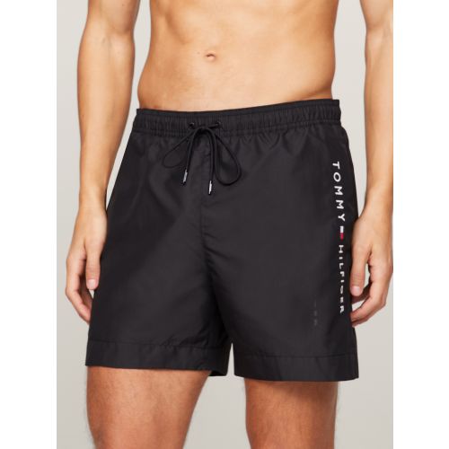 Tommy Hilfiger Men's Black Drawstring Swim Short Medium