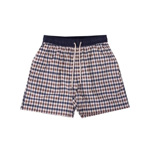 Aquascutum Men's Multi Club Check Iconic Volley Swim Short