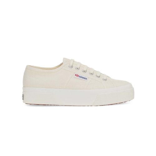 Superga Women's Beige Light Eggshell Avorio 2740 Platform Trainer