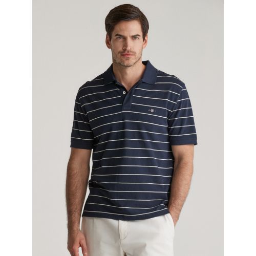 Gant Men's Blue Evening Striped Polo Shirt